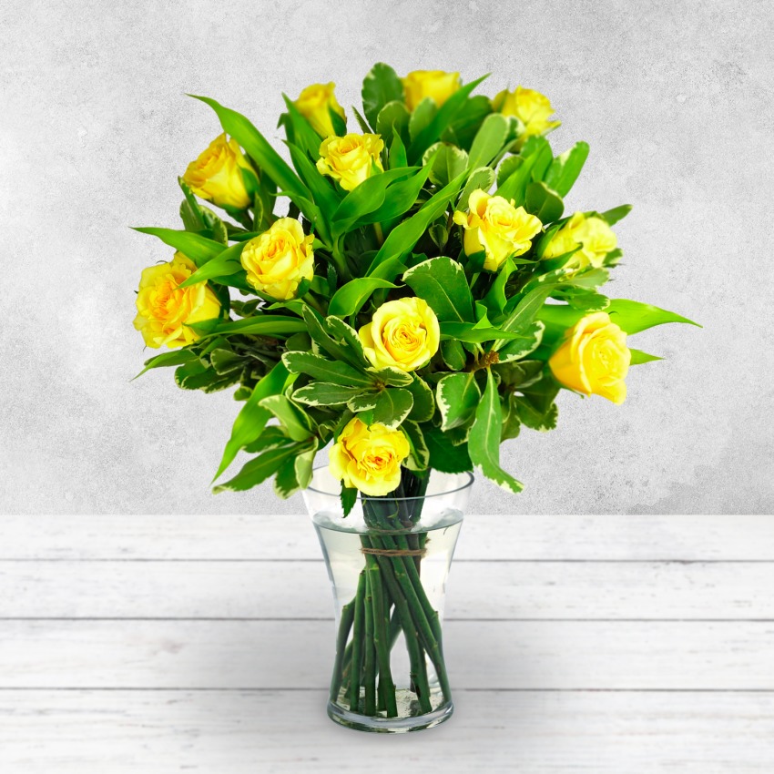 Luxury Yellow Rose Bouquet