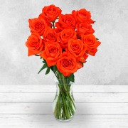 18 Orange Rose Bouquet